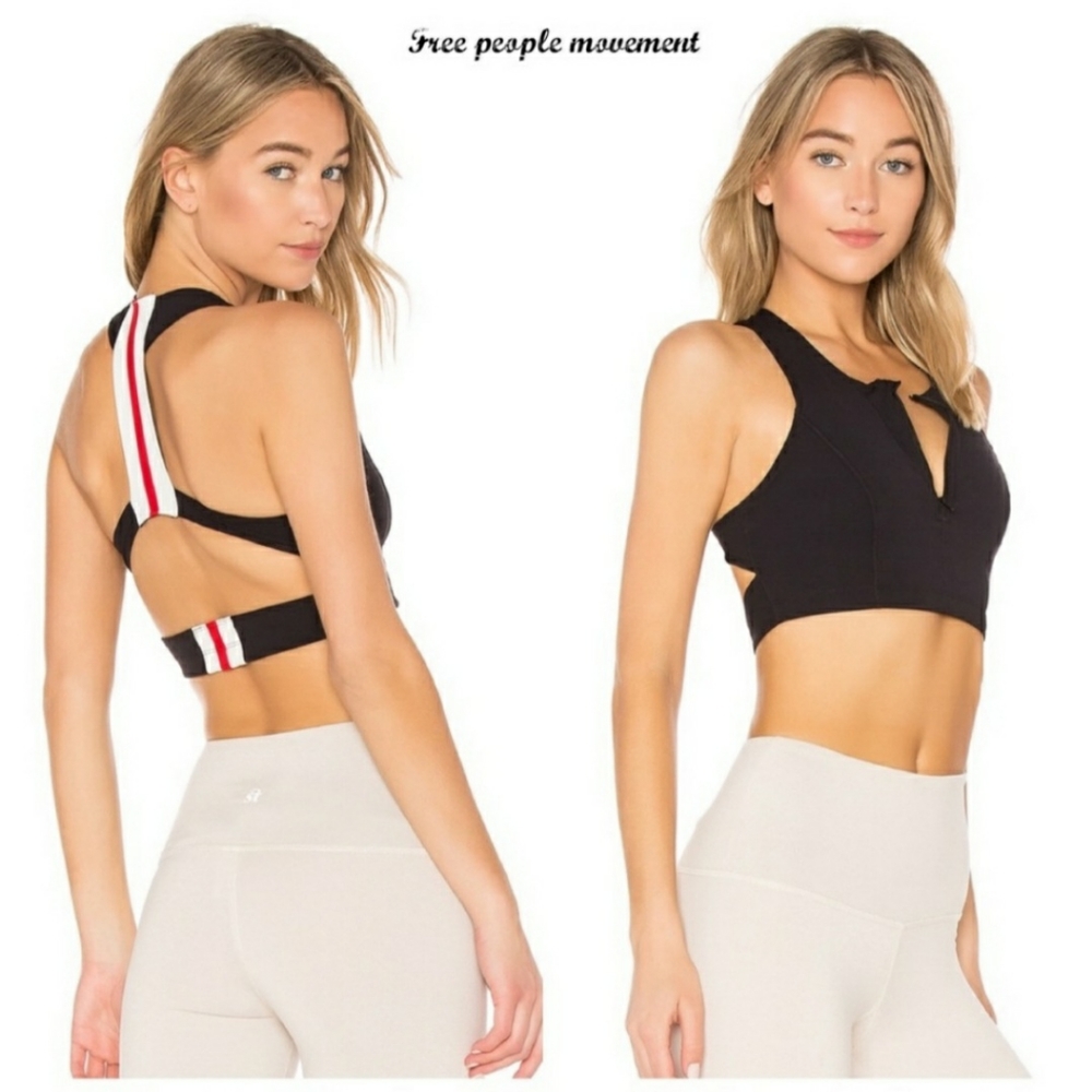 Free People Movement Racerback Zipperfront Top L